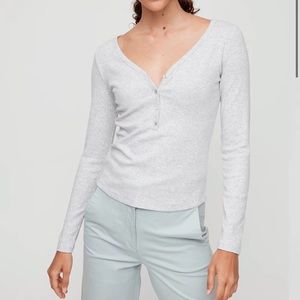 BABATON BUTTON UP LONG SLEEVE TOP